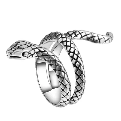 Регулируемые кольца в виде змеи с фианитом | AliExpress