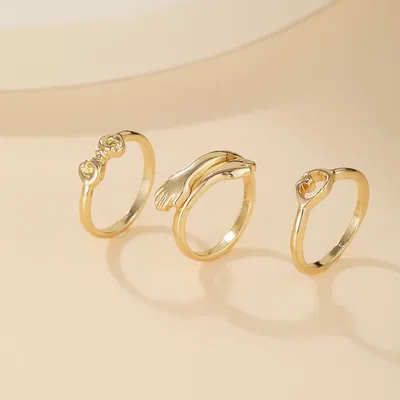 Женское кольцо-тройка в готическом стиле, золотистое ювелирное украшение  для свадьбы или вечеринки, Подарочная бижутерия, 2021 | AliExpress