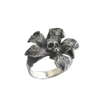 Золотое кольцо цветок сакуры - купить на заказ в ювелирной студии