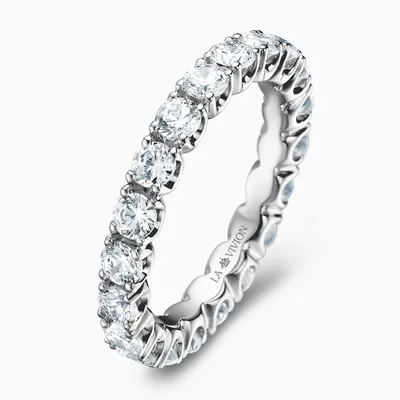 Кольцо с бриллиантами по кругу \"Вечность - Eternity Infinity diamond ring\"  купить в Москве | LA VIVION