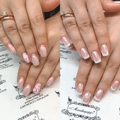 Комбинированный маникюр компании Nayada Nails