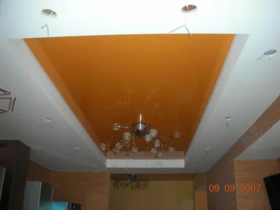 Комбинированный потолок - гипсокартон и натяжной