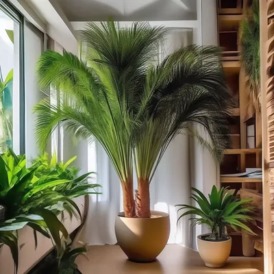 Комнатные пальмы с точки зрения …» — создано в Шедевруме