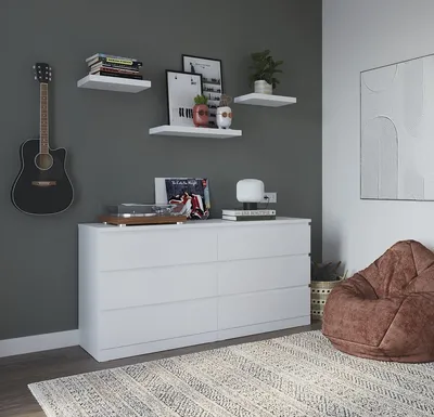 Комод Ikea Kullen 6 ящиков 140x72 (Белый)