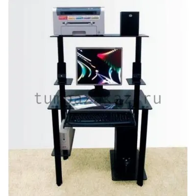 Компьютерный стол из стекла и металла СК-3 купить в Москве - магазин  TumbaZakaz