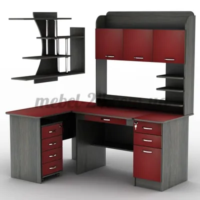 Компьютерный стол с надстройкой и шкафчиком Август-1 купить за 12450 в  Москве