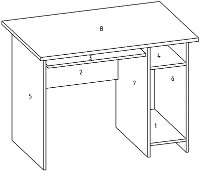 Компьютерный стол фото чертеж фото