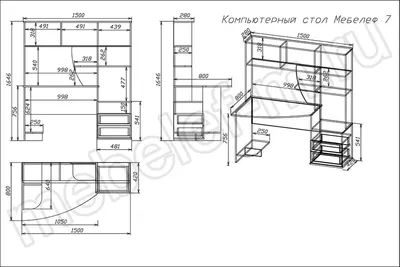 Компьютерный стол Мебелеф-7, цена 17100 р. бесплатная доставка, любые  размеры - Мебелеф Москва