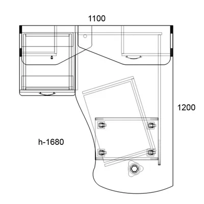 Чертеж компьютерного стола с размерами для сборки своими руками | Мебель  своими руками