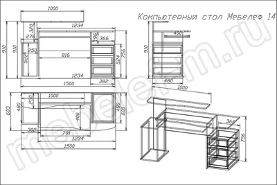 Компьютерный стол Мебелеф-14, цена 11650 р. бесплатная доставка, любые  размеры - Мебелеф Санкт-Петербург