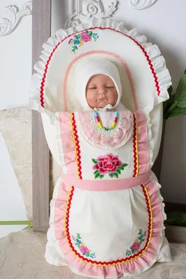 Комплект на выписку девочки \"Самия\" белоснежный купить в магазине  ЛиноБамбино в Москве