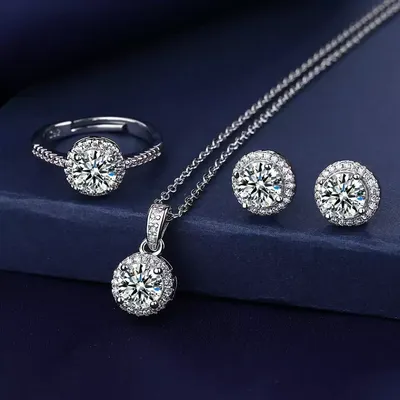 Красивый женский комплект \"Ангел\", комплект украшений из серебра 925 пробы  купить по низким ценам в интернет-магазине Uzum (741101)