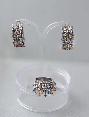 Комплект: кольцо, серьги из золота с бриллиантами и рубеллитами – заказать  на Ярмарке Мастеров – S2024BY | Комплекты украшений, Москва