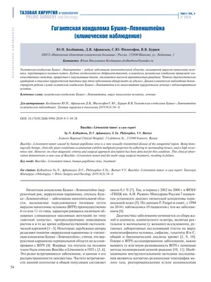 ВОЗМОЖНОСТЬ РЕКОНСТРУКТИВНО-ПЛАСТИЧЕСКОГО КОМПОНЕНТА ПОСЛЕ ХИРУРГИЧЕСКОГО  ЛЕЧЕНИЯ ГИГАНТСКОЙ КОНДИЛОМЫ БУШКЕ-ЛЁВЕНШТЕЙНА