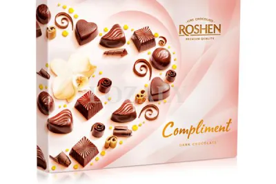 Конфеты Roshen ассорти черный шоколад 430г картонная коробка Украина ❤️  доставка на дом от магазина Zakaz.ua