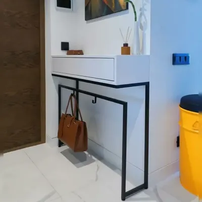 Современный минималистичный скандинавский деревянный стол-консоль для входа  в гостиную узкий длинный боковой стол с полосками домашний коридор железный  стол-консоль | AliExpress