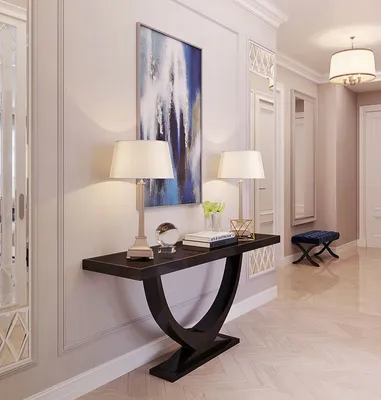 интерьер прихожей, дизайн коридора, консоль, зеркальное панно | Home decor,  Furniture, Table