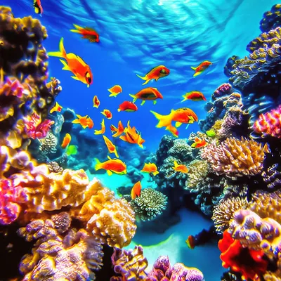 Коралловый риф Красного Моря подводный Стоковое Изображение - изображение  насчитывающей ландшафт, подводно: 63539895