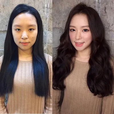 Кореянки до и после макияжа - 90 фото