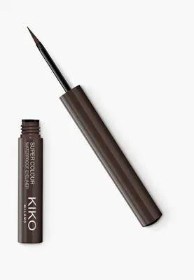 Подводка для глаз Kiko Milano жидкая водостойкая SUPER COLOUR WATERPROOF  EYELINER, оттенок 09, Dark Brown, 1.7 мл, цвет: коричневый, RTLAAL838401 —  купить в интернет-магазине Lamoda