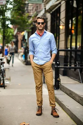 Мужские коричневые брюки - 2023 фото | С чем носить коричневые брюки |  Модные образы