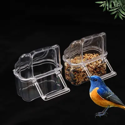 Кормушка для птиц, пищевой контейнер для семян кормушек, канареек, попугаев,  прочный, пищевой пластик, легкая установка | AliExpress