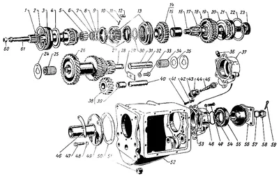 Коробка передач ГАЗ-66 (Каталог 1983 г.)