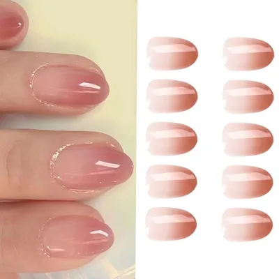 Розовые накладные ногти, короткие миндалевидные ногти, маникюр, накладные  ногти для женщин – лучшие товары в онлайн-магазине Джум Гик