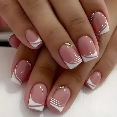 Jili nails Накладные ногти с дизайном и клеем длинные гелевые короткие