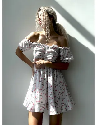 Платье белое/с открытой спиной/Облегающее летнее/Короткое Eva Menda  15259763 купить в интернет-магазине Wildberries