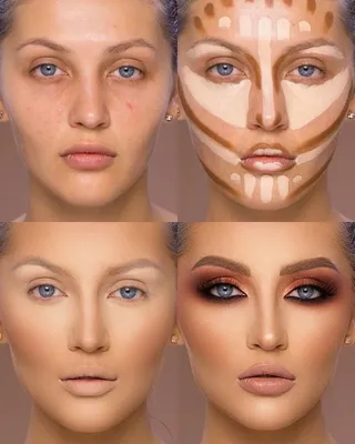 Как при помощи макияжа полное лицо сделать худым» - пошаговая техника |  Макияж, Лицо, Вытянутые лица
