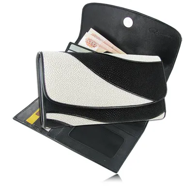 Уникальный женский кошелек из кожи ската окраски Metallic - купить с  доставкой по выгодным ценам в интернет-магазине OZON (290226779)