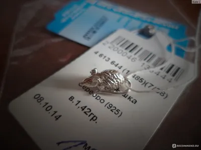 Кошельковая мышь из серебра 925-й пробы купить на SilverDiscount.ru