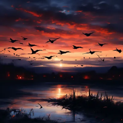 Стая птиц «станцевала» в небе над Анапой — Новости Анапы