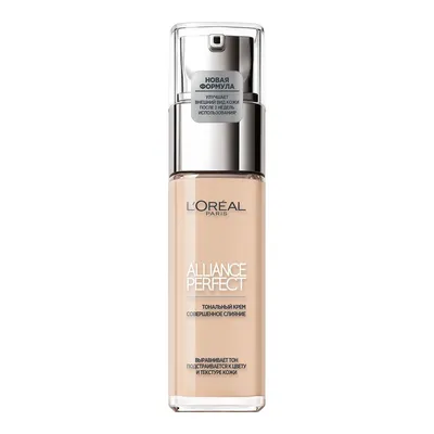 Крем тональный для лица `LOREAL` ALLIANCE PERFECT NUDE с гиалуроновой  кислотой тон 4-5 medium купить в интернет-магазине косметики 'Подружка',  артикул 209770