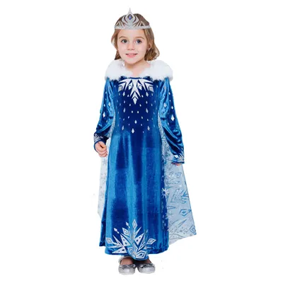 Детский костюм Эльзы Холодное сердце (Frozen Elsa Snow Queen Rubie's Deluxe  Costume) - купить недорого в интернет-магазине игрушек Super01