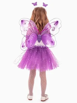 Купить Детский костюм с имитацией бабочки, реквизит, юбка принцессы с  бабочкой, костюм феи, комплект костюмов для вечеринки | Joom