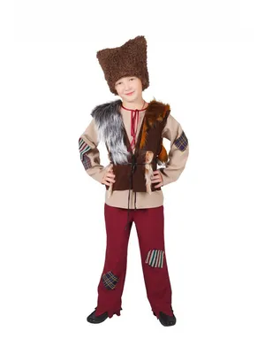 Карнавальный костюм лесного разбойника на рост от 104 до 134 см.
