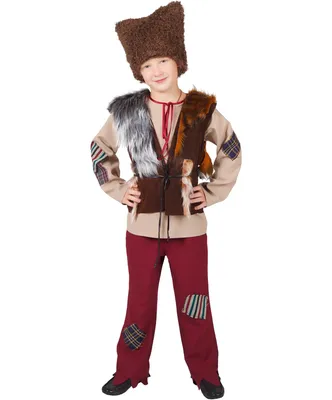 Карнавальный костюм Лесного Разбойника для мальчика: головной убор, жилет,  сорочка, брюки (Россия) купить в Ярославле