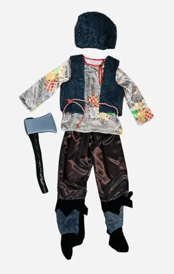 Детский карнавальный костюм Разбойница: платье с  подъюбником,бандана,пояс,сапоги (Россия) купить в Челябинске