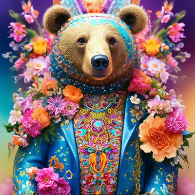Карнавальный костюм медведя на взрослого Хохлома — купить в  интернет-магазине по низкой цене на Яндекс Маркете