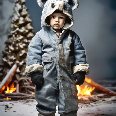 Детский карнавальный костюм Медведь бурый (мех) на рост 110 в интернет  магазине