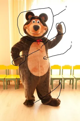 Карнавальный костюм медведя на взрослого Гжель — купить в интернет-магазине  по низкой цене на Яндекс Маркете