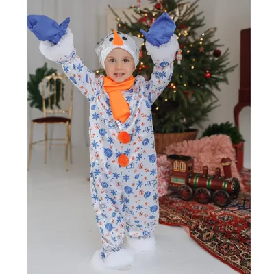 Новогодний костюм снеговика для мальчика детский — купить в  интернет-магазине по низкой цене на Яндекс Маркете
