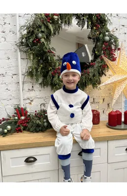 Новогодний костюм Снеговик мальчик