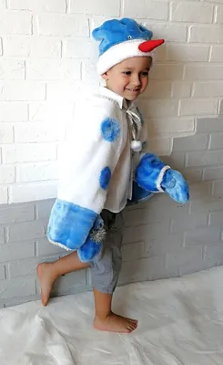 Новогодний костюм \"Снеговик\" для мальчик и девочек на прокат, безразмерный