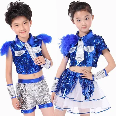 Дети джаз танцевальные костюмы B037 джаз-модерн танца костюм для мальчиков  ребенок ropa хип-хоп костюмы девушки 4 цветов 6 размеров | AliExpress