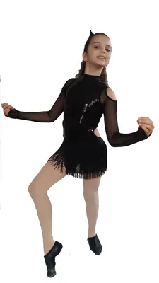 Бархатный профессиональный костюм для латинских танцев для детей одежда для  танцев топ для девочек топ для латинских танцев size 160cm צֶבַע Black