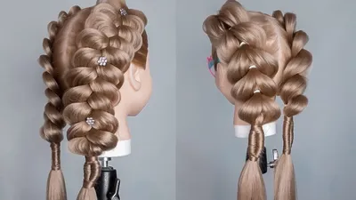 Объемные косы. Прически для девочек. Легкие прически / two easy and simple  braids - YouTube