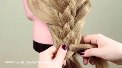 Косичка из 5 прядей. Плетение внутрь. Braid of 5 strands (inner braid) -  YouTube